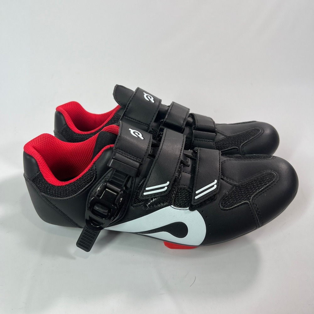 Peloton Cycling Shoes Unisex Size 39 Black Red Delta Cleats Indoor Spin Fitness